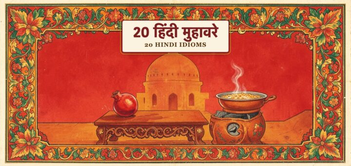 20 हिंदी मुहावरे हिंदी और अंग्रेज़ी अर्थ सहित I Hindi idioms with English and Hindi Explanation.
