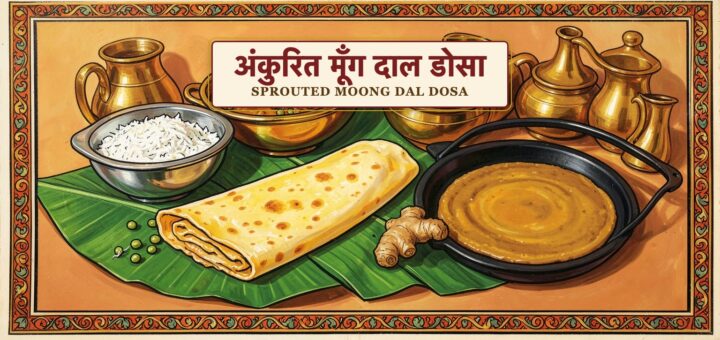 अंकुरित मूँग दाल डोसा sprouted moong daal dosa