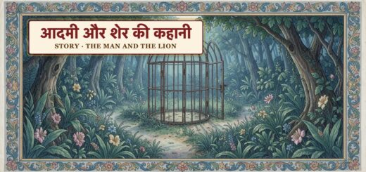 आदमी और शेर की कहानी